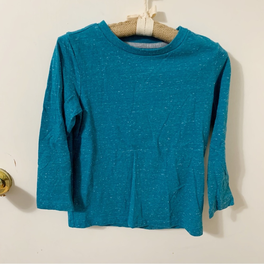 5/$25 Old Navy kids boys blue speckled long sleeve tee shirt top XS 5